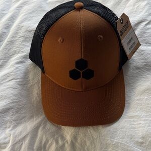 Hexagon Logo Brown and Black Trucker Hat
